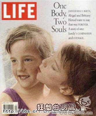 《生活》杂志封面上的亨瑟尔姐妹。