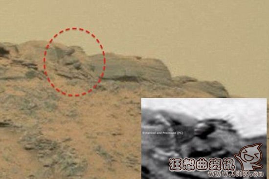 UFO粉丝称在火星上发现巨大佛像(组图)