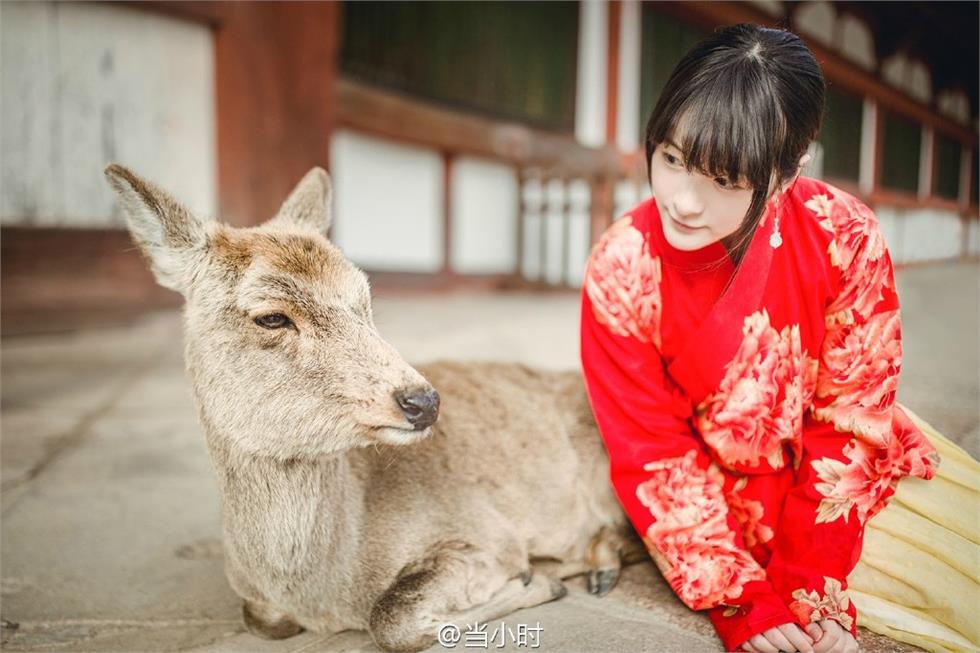 徐娇带病穿汉服游日本引争议 网友：这是戏服！