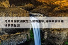 范冰冰偷税漏税怎么没有坐牢,范冰冰偷税漏税事