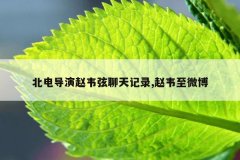 北电导演赵韦弦聊天记录,赵韦至微博