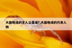 大器晚成的主人公是谁?,大器晚成的代表人物