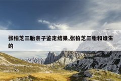 张柏芝三胎亲子鉴定结果,张柏芝三胎和谁生的