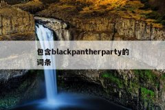 包含blackpantherparty的词条