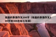 有趣的事情作文200字（有趣的事情作文200字到3