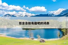 包含合拍有趣吧的词条