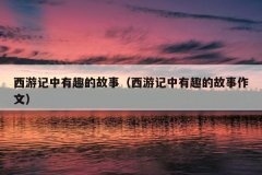 西游记中有趣的故事（西游记中有趣的故事作文