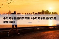 小班简单有趣的公开课（小班简单有趣的公开课棒棒糖）