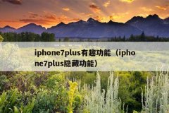 iphone7plus有趣功能（iphone7plus隐藏功能）