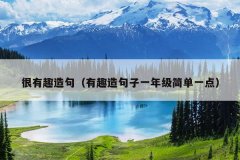 很有趣造句（有趣造句子一年级简单一点）