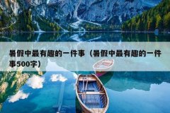 暑假中最有趣的一件事（暑假中最有趣的一件事