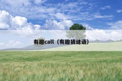 有趣call（有趣猜谜语）