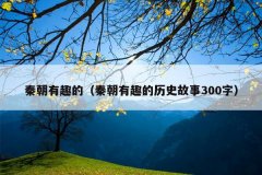 秦朝有趣的（秦朝有趣的历史故事300字）