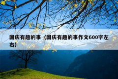 国庆有趣的事（国庆有趣的事作文600字左右）