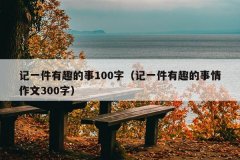 记一件有趣的事100字（记一件有趣的事情作文300字）